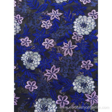 Combine Flower Flat Embroider Fabric for Ladies Garment